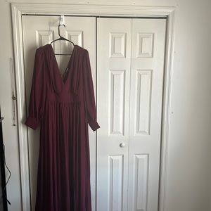 Burgundy Dress Fashion Nova 2 X pleated chiffon dress